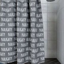 Naughty Texte Motif Typographie Fun Douche rideau