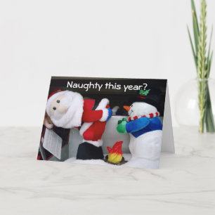 NAUGHTY THIS YEAR? FINE WITH ME! CHRISTMAS CARD