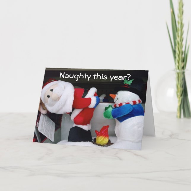 NAUGHTY THIS YEAR- GOOD AND MERRY CHRISTMAS HOLIDAY CARD (Front)