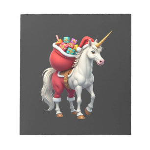 Naughty Unicorn Pun Funny Family Christmas Morning Notepad