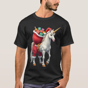 Naughty Unicorn Pun Funny Family Christmas Morning T-Shirt