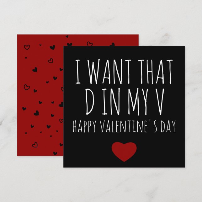 Naughty Valentines Day Card for Boyfriend - Funny (Front/Back)