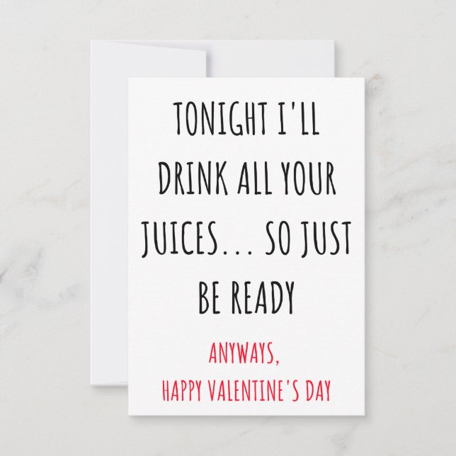 Naughty Valentines day card for him & her (Front)