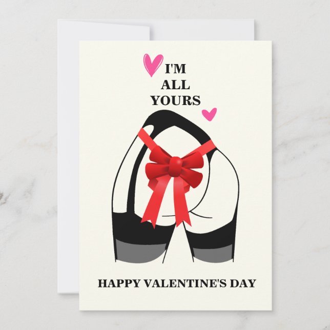 Naughty Valentine's Day petit ami drôle Carte (Devant)