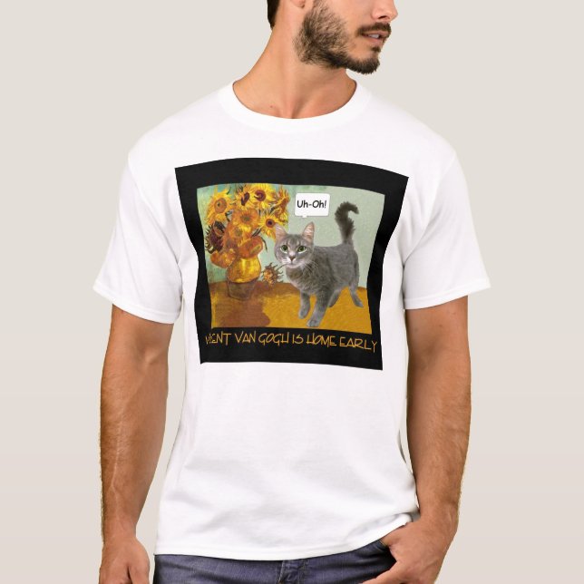 Naughty Van Gogh Cat 3 T-Shirt (Front)