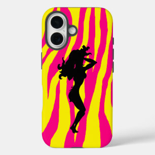 Naughty Waitress Silhouette iPhone 16 Case
