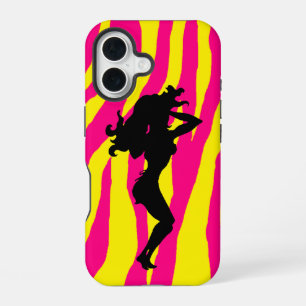 Naughty Waitress Silhouette iPhone 16 Case