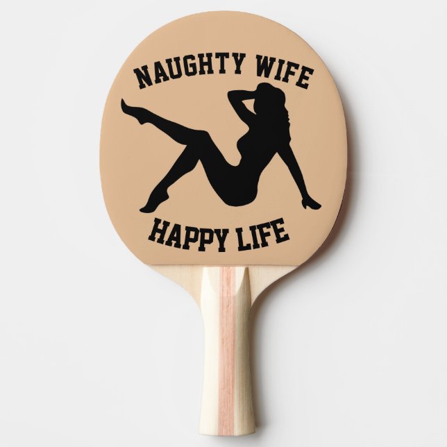 NAUGHTY WIFE Ping Pong Paddles for Christmas (Front)