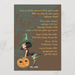 Naughty Witch Invitation