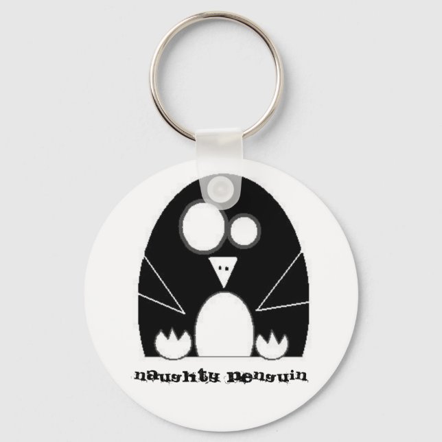 NAUGHTYPENGUIN, Naughty Penguin Keychain (Front)