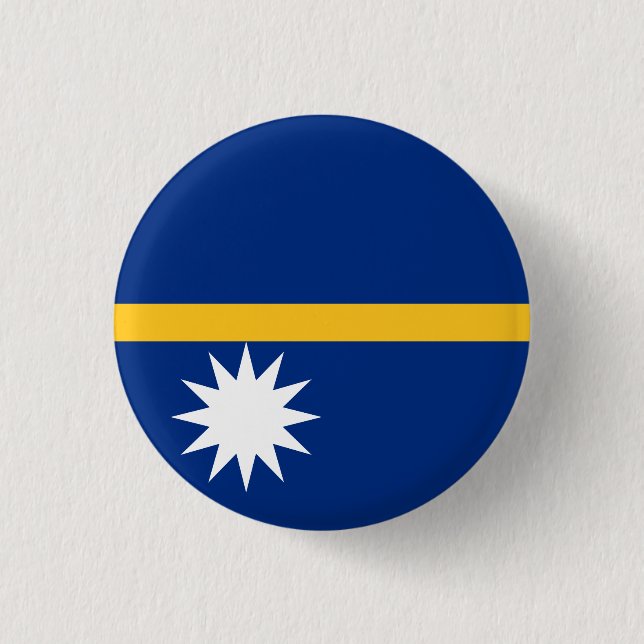 Nauru Flag 1 Inch Round Button (Front)