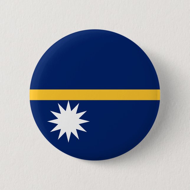 Nauru Flag 2 Inch Round Button (Front)