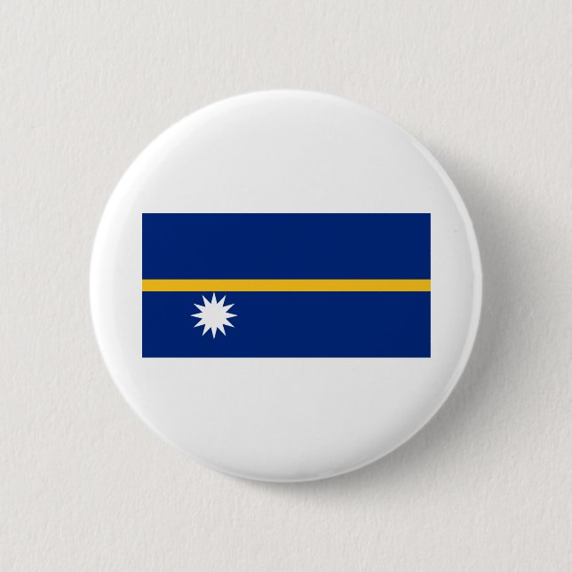 Nauru Flag 2 Inch Round Button (Front)
