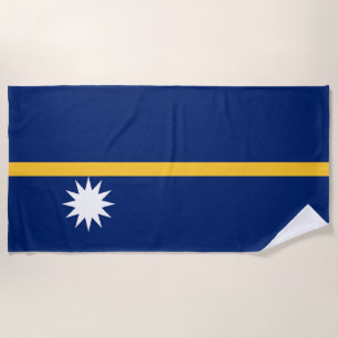Nauru Flag Beach Towel