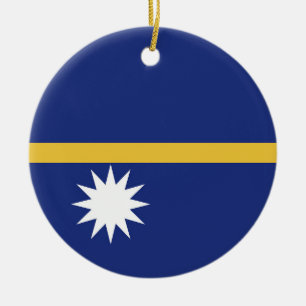 Nauru flag ceramic ornament