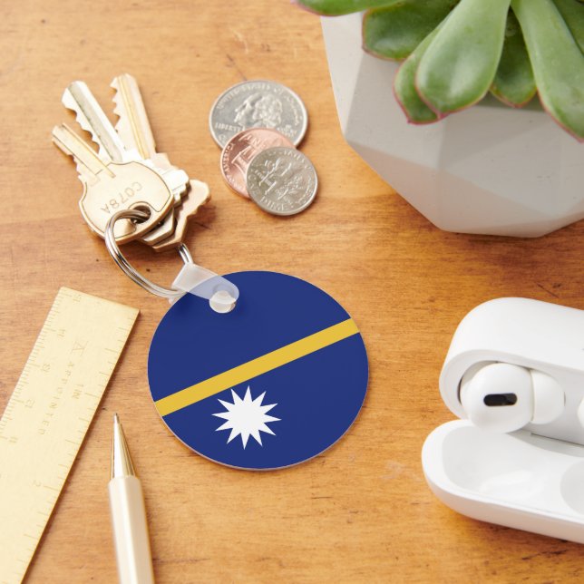 Nauru flag keychain (Desk)