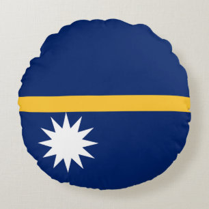 Nauru Flag Round Pillow