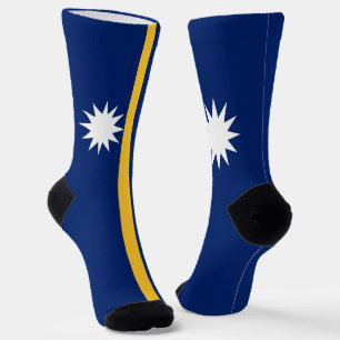 Nauru Flag Socks