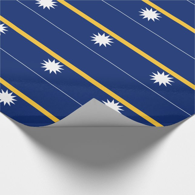 Nauru Flag Wrapping Paper (Corner)