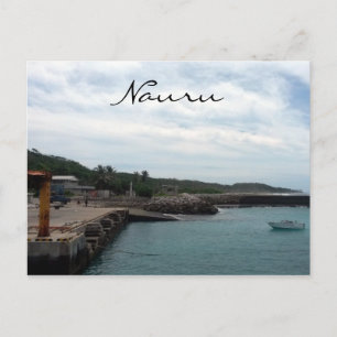 nauru harbour front postcard