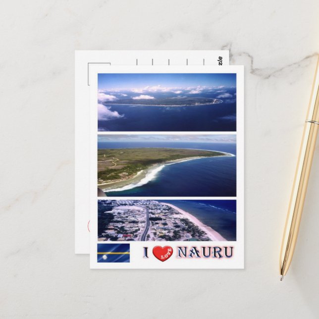 Nauru - I Love - Postcard (Front/Back In Situ)