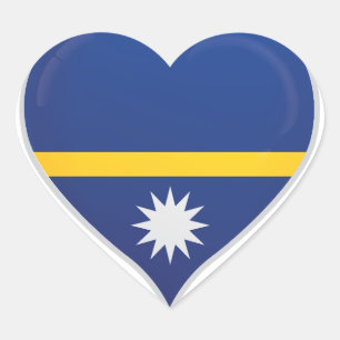 Nauru love flag pride heart sticker