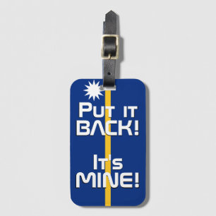 Nauru National Flag Funny Patriotic Luggage Tag