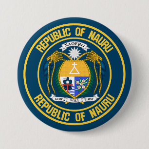 Nauru Round Emblem 3 Inch Round Button