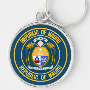 Nauru Round Emblem Keychain