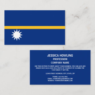 Nauruan Flag, Flag of Nauru Business Card