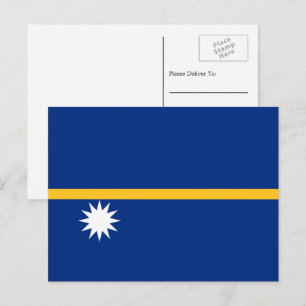 Nauruan Flag, Flag of Nauru Postcard