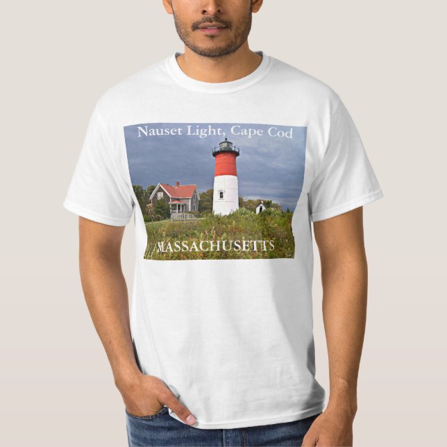Nauset Light, Cape Cod, Massachusetts Lighthouse T-Shirt (Front)