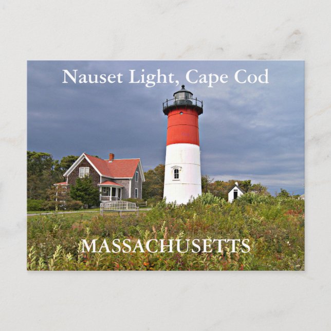 Nauset Light, Cape Cod, Massachusetts Postcard (Front)