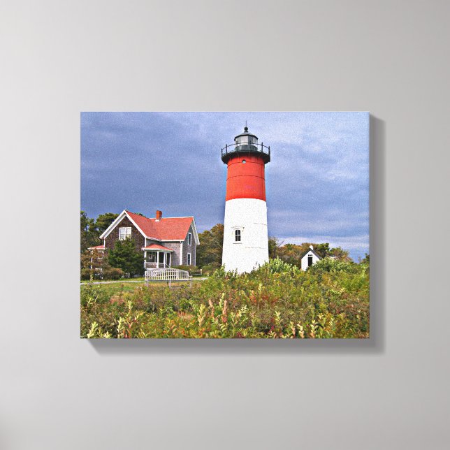 Nauset Lighthouse, Cape Cod Mass Canvas Print (Front)