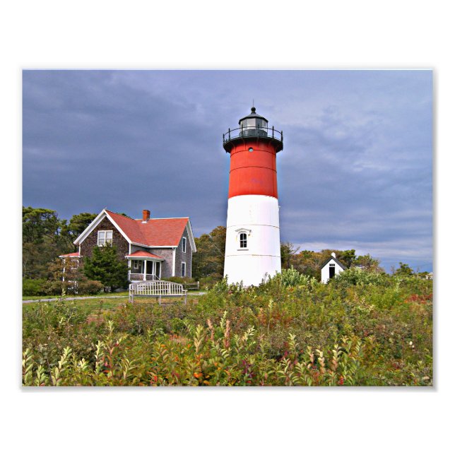 Nauset Lighthouse, Cape Cod Massachusetts Photo (Front)
