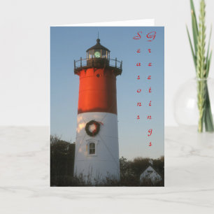 Nauset Lighthouse Season's Greetings Holiday Card