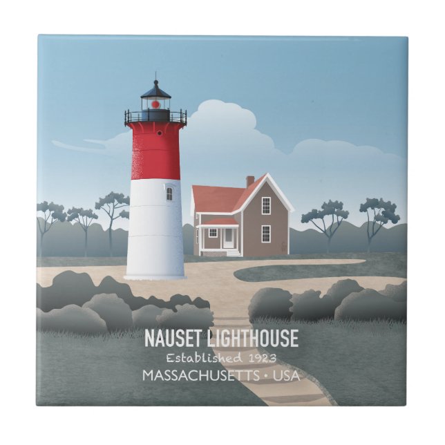 Nauset Lighthouse Tile (Front)