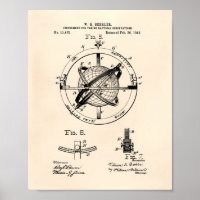 Nautacal Observations 1895 Patent Art Old Peper