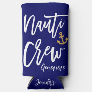 Nauti Crew Bridesmaid Beach Bachelorette Party Seltzer Can Cooler