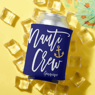 Nauti Crew Bridesmaid Nautical Bachelorette Party Can Cooler