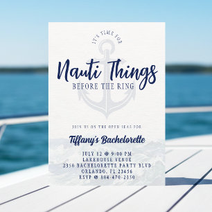 Nauti Things Before the Ring Anchor Bachelorette Invitation