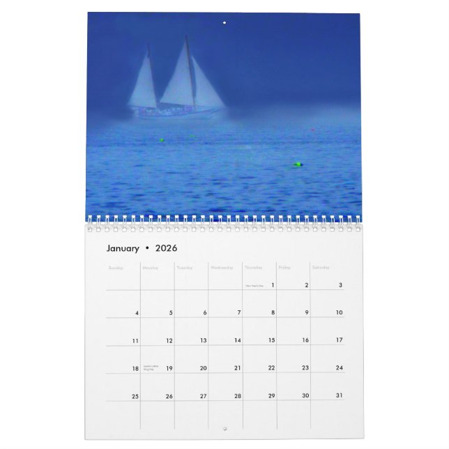 Nautical 2012 Calendar (Jan 2026)