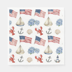 Nautical 4th of July Plates Napkin
