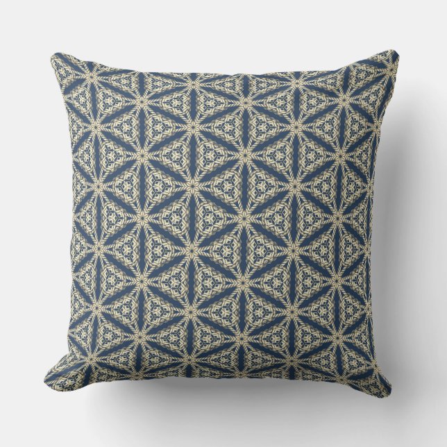 Nautical Abtract Modern Rope  Throw Pillow (Front)