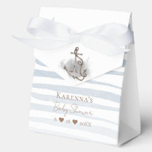 Nautical Adventure White Baby Shower Favor Box