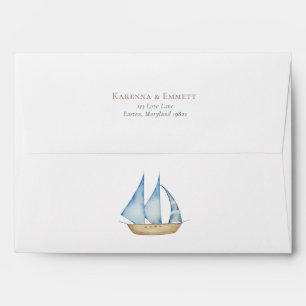 Nautical Adventure White Baby Shower Mailing Envelope