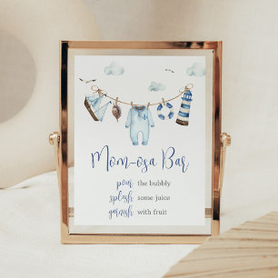 Nautical Ahoy Baby Shower Mom Osa Bar Poster
