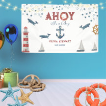 Nautical Ahoy its a boy Baby Welcome shower