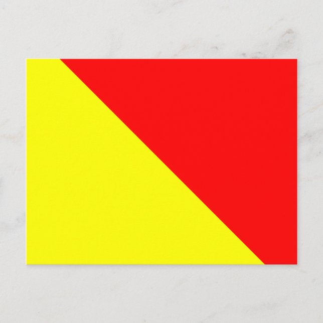 Nautical Alphabet Flag Signal Letter O Postcard (Front)