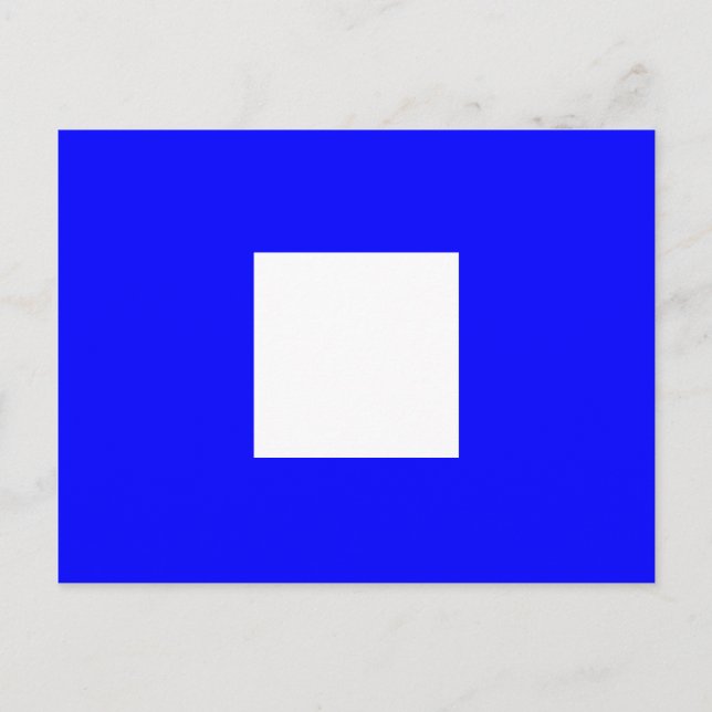 Nautical Alphabet Flag Signal Letter P Postcard (Front)
